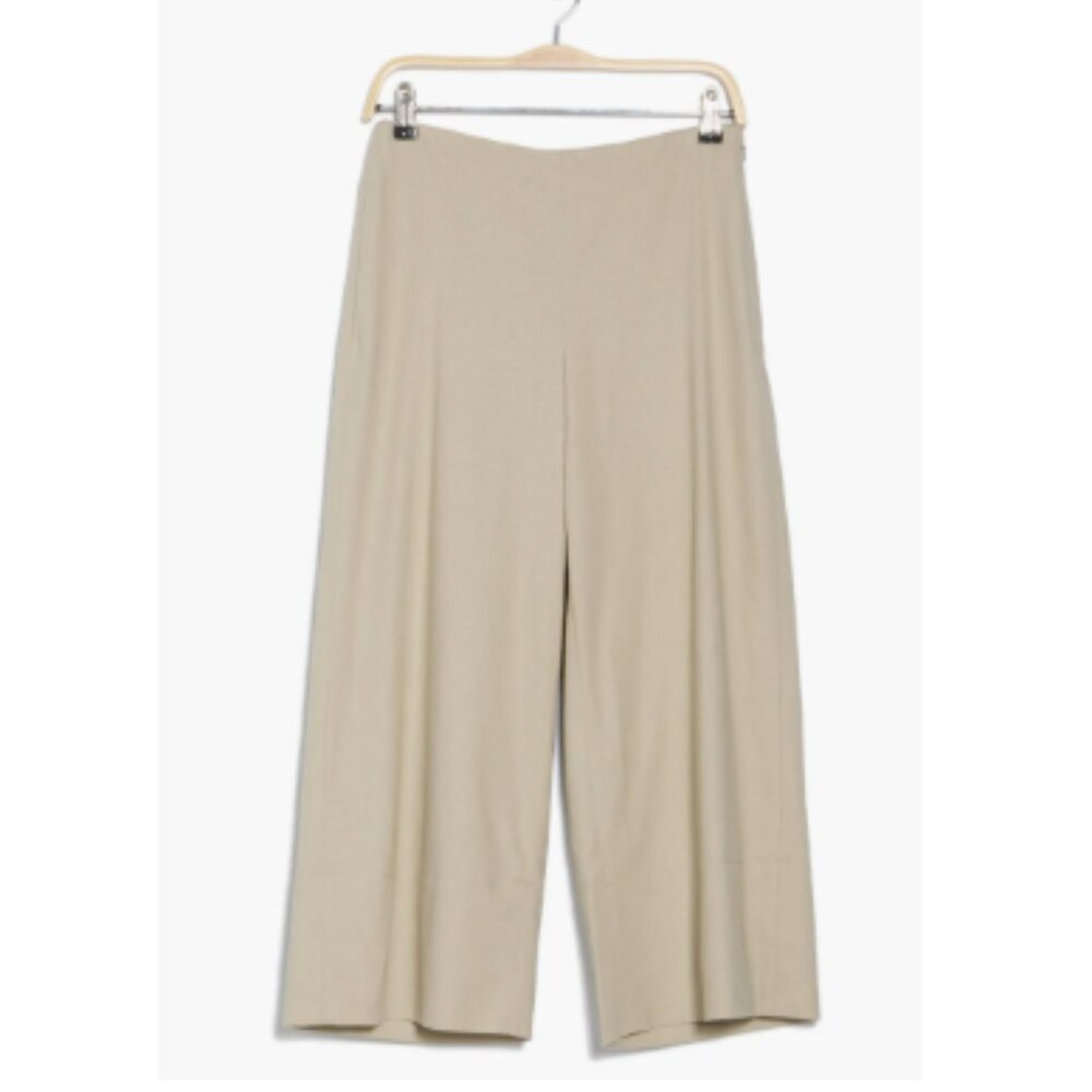 vince linen blend crop wide leg pant
